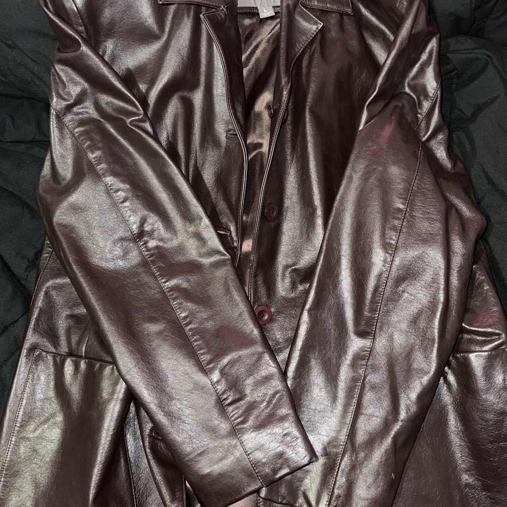 Wilsons Leather Rich Brown Trench Coat